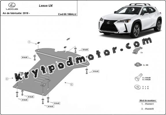 Hliníkový kryt / zámek katalyzátoru pro Lexus UX