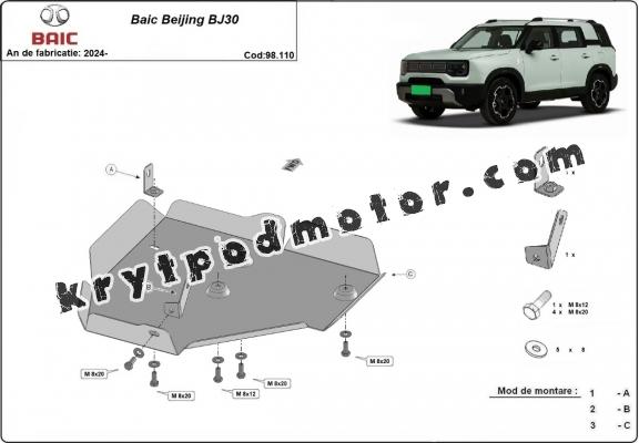 Kryt pod diferenciál Baic Beijing BJ30