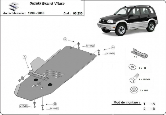 Kryt pod převodovka Suzuki Grand Vitara 