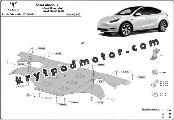 Přední zadní elektromotor Tesla Model Y AWD
