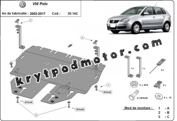 Kryt pod motor VW Polo benzín