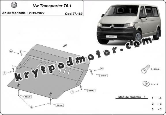 Kryt pod motor Volkswagen Transporter T6.1