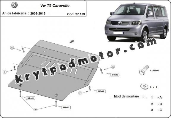 Kryt pod motor Volkswagen T5 Caravelle 