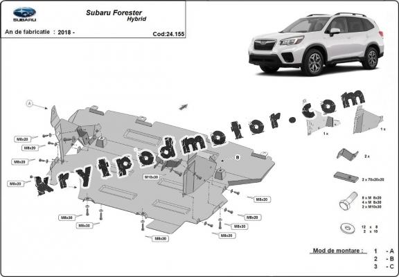 Kryt pod diferenciál Subaru Forester