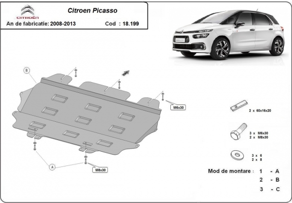 Kryt pod motor Citroen C4 Picasso