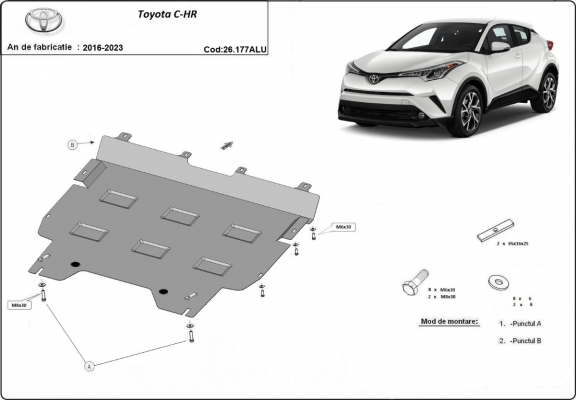 Kryt pod motor hliník Toyota C-HR