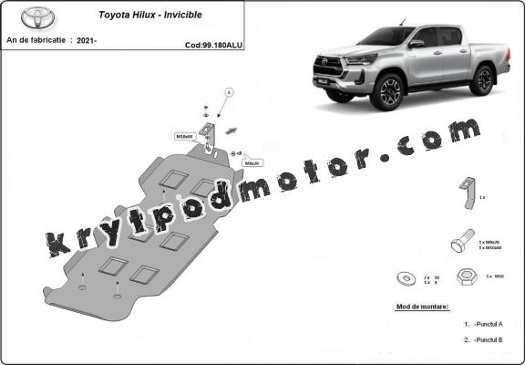 Hliníkový kryt pod nádrž Toyota Hilux Invincible