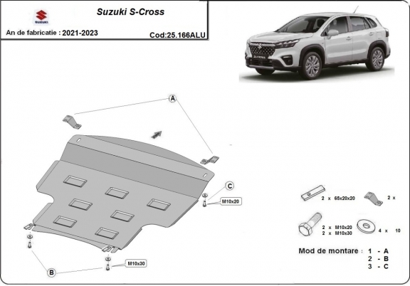 Kryt pod motor hliník Suzuki S-Cross