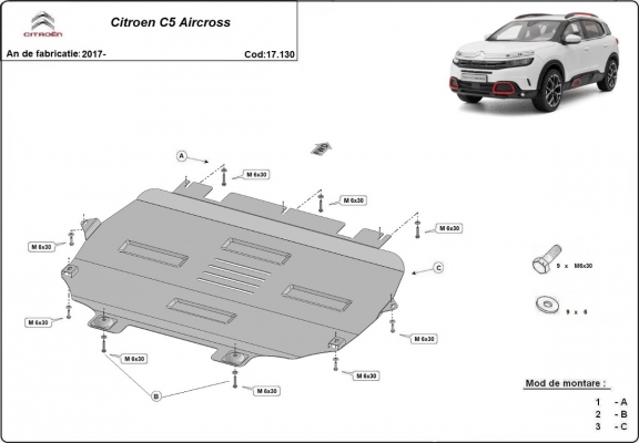 Kryt pod motor Citroen C5 Aircross