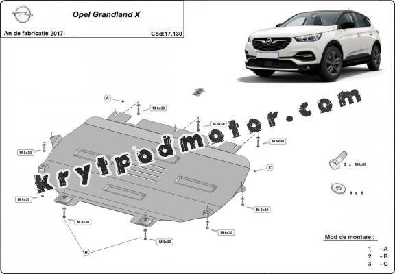 Kryt pod motor Opel Grandland X