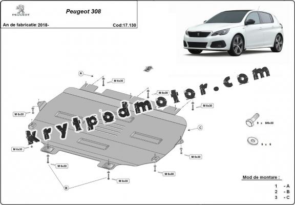 Kryt pod motor Peugeot 308