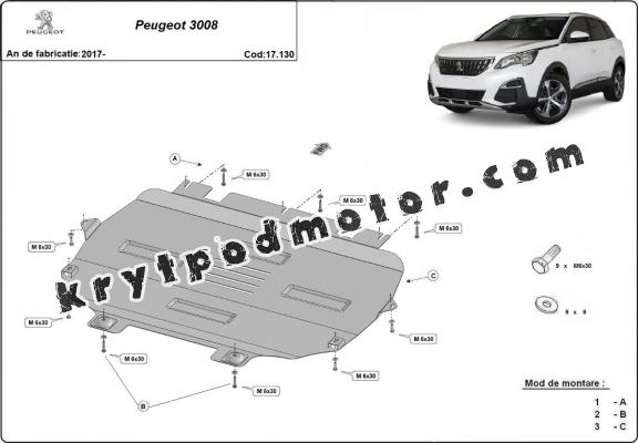Kryt pod motor Peugeot 3008