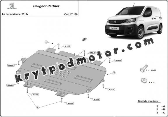 Kryt pod motor Peugeot Partner
