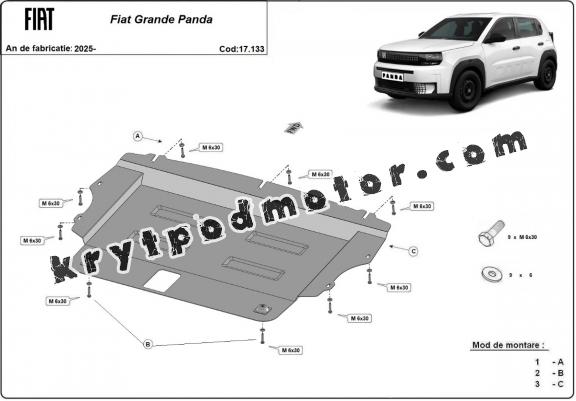 Kryt pod motor Fiat Grande Panda