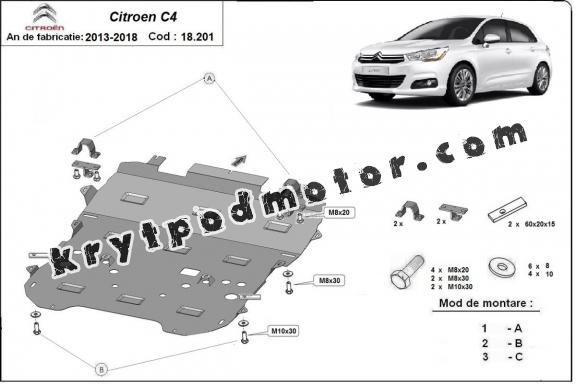 Kryt pod motor Citroen c4