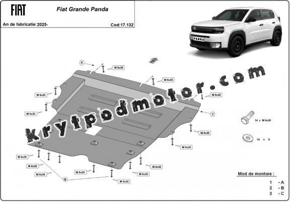 Kryt pod motor Fiat Grande Panda