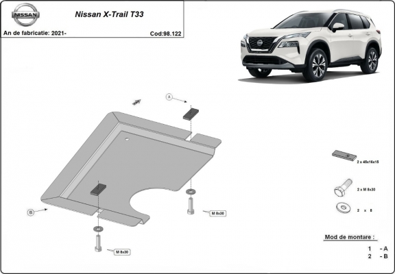 Kryt pod diferenciál Nissan X Trail