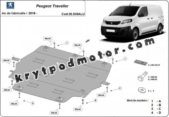 Hliníkový kryt pod motor Peugeot Traveller