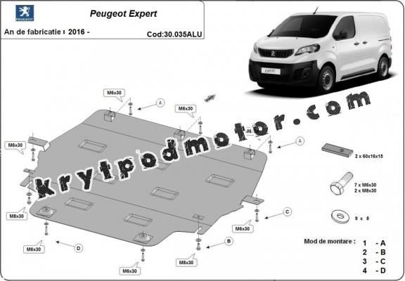 Hliníkový kryt pod motor Peugeot Expert