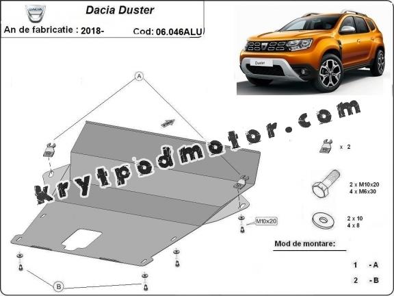 Hliníkový kryt pod motor Dacia Duster