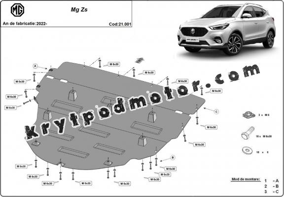 Kryt pod motor MG ZS
