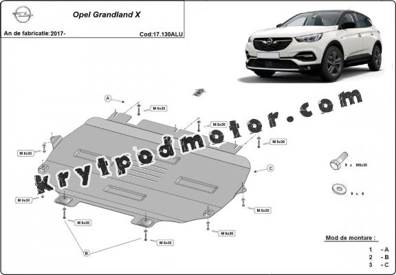 Hliníkový kryt pod motor Opel Grandland X