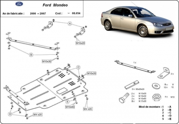Kryt pod motor Ford Mondeo 3