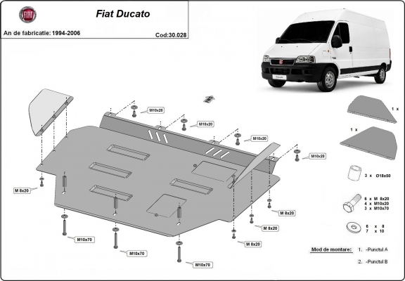 Kryt pod motor Fiat Ducato
