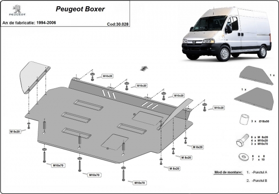 Kryt pod motor Peugeot Boxer