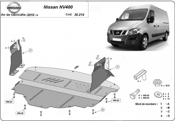 Kryt pod motor Nissan NV400