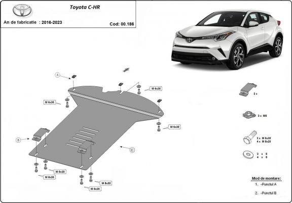 Kryt pod katalyzator/cat lock Toyota C-HR