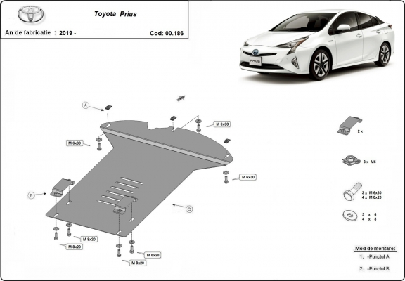 Kryt pod katalyzator/cat lock Toyota Prius