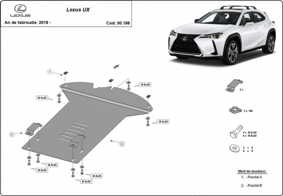Kryt pod katalyzator/cat lock Lexus UX