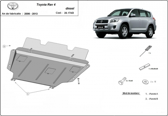 Kryt pod motor Toyota RAV 4 diesel