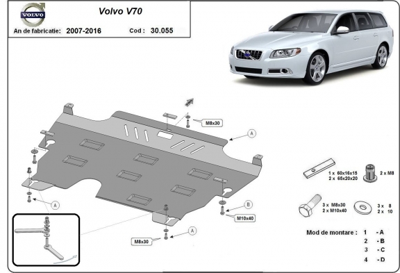 Kryt pod motor Volvo V70