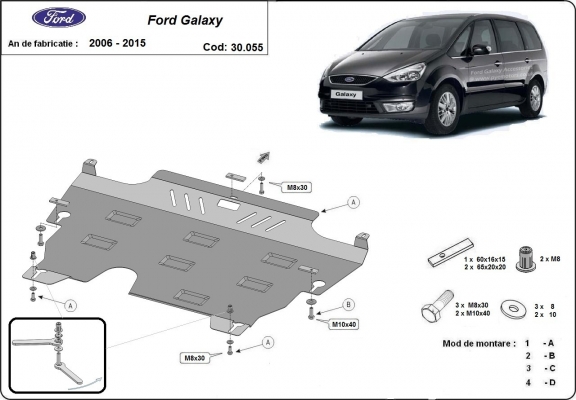 Kryt pod motor Ford Galaxy 2