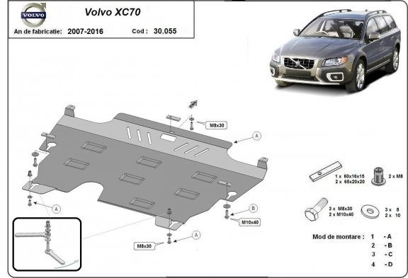 Kryt pod motor Volvo XC70