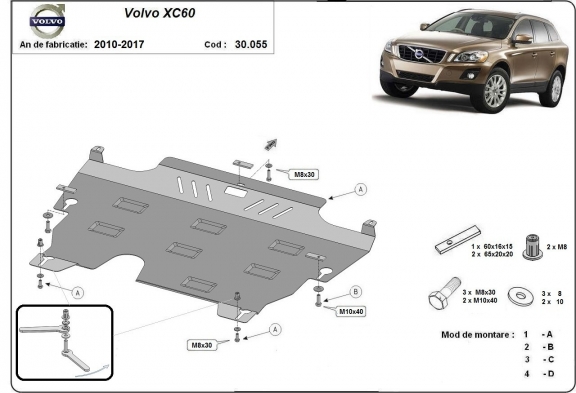 Kryt pod motor Volvo XC60