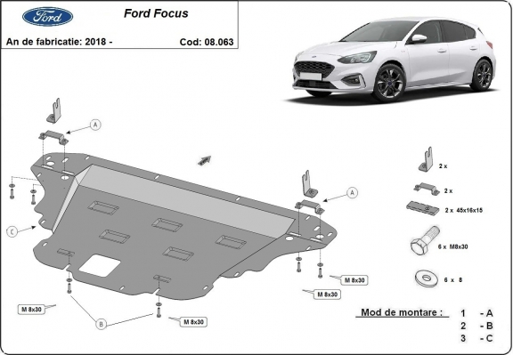 Kryt pod motor Ford Focus 4