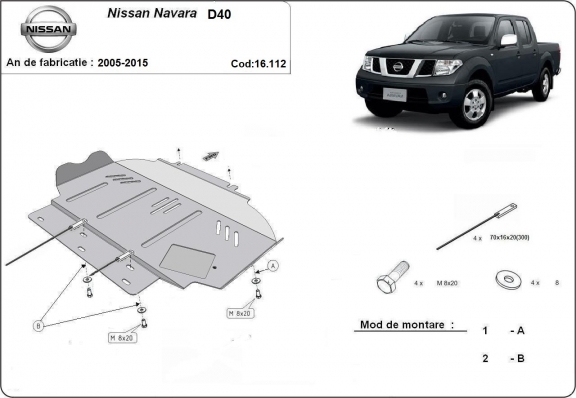 Kryt pod motor Nissan Navara D40