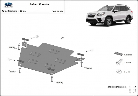 Kryt pod převodovka Subaru Forester 5