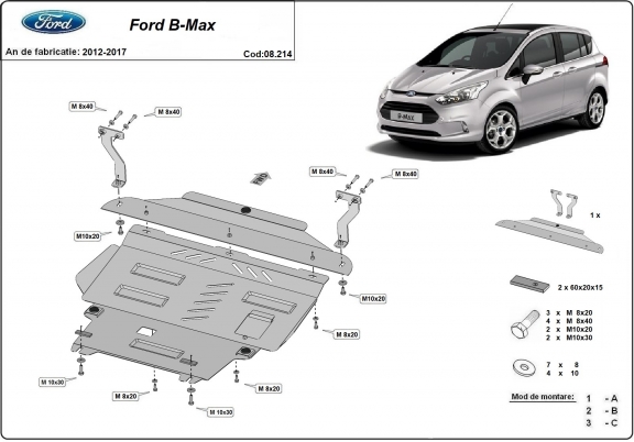 Kryt pod motor Ford B-Max