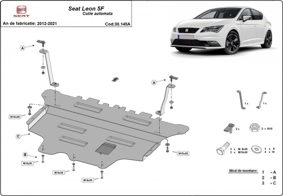 Kryt pod motor Seat Leon Mk3 - Automatická převodovka