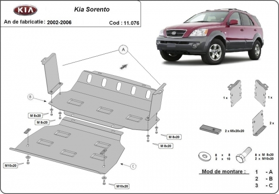 Kryt pod motor Kia Sorento