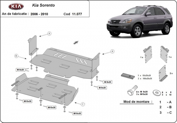 Kryt pod motor Kia Sorento