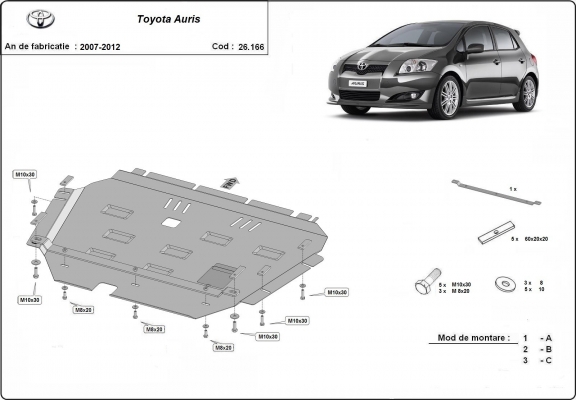 Kryt pod motor Toyota Auris
