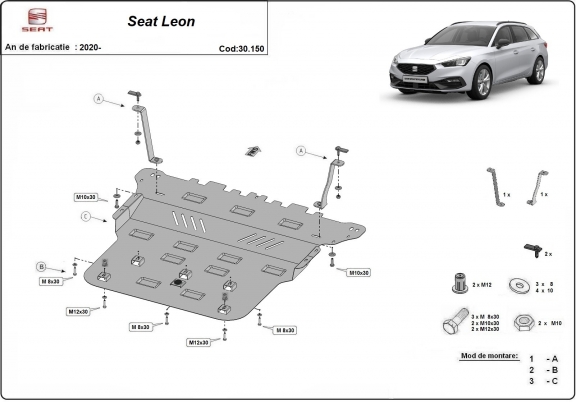 Kryt pod motor Seat Leon Mk4 Mk4