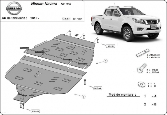 Kryt pod převodovka Nissan Navara NP300 - D23