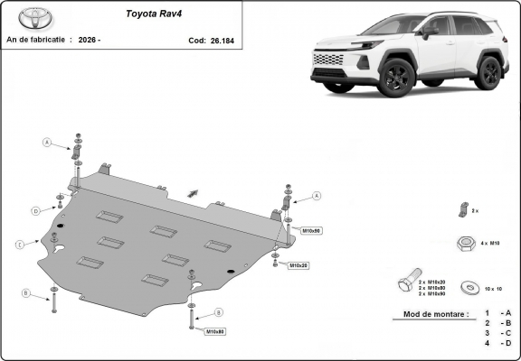 Kryt pod motor Toyota Rav4