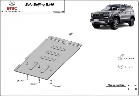 Kryt pod převodovka Baic Beijing BJ40